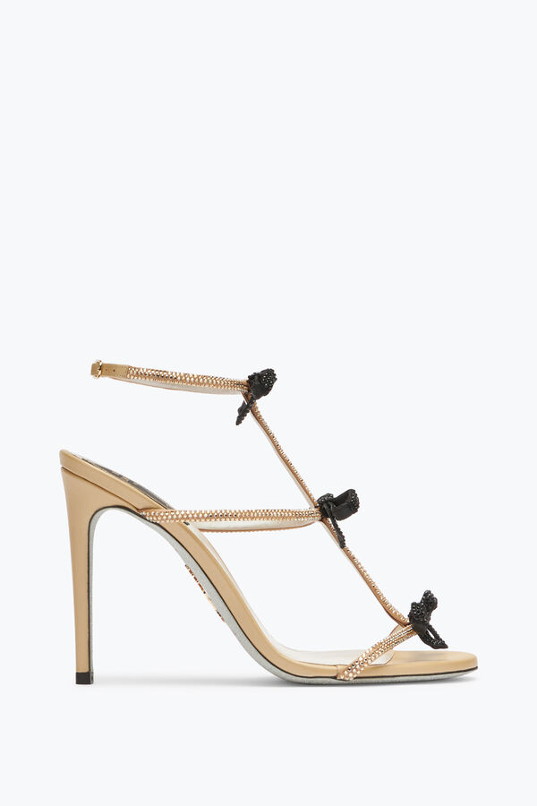 jeweled caterina neutral sandal med svart och guld kristaller 105 rene caovilla