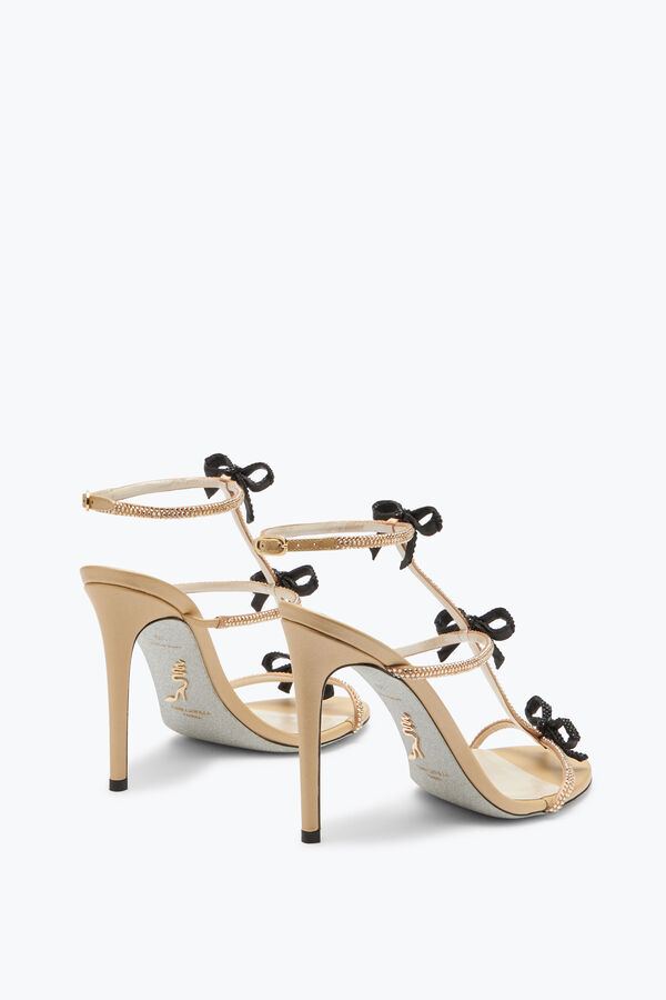 jeweled caterina neutral sandal med svart och guld kristaller 105 rene caovilla