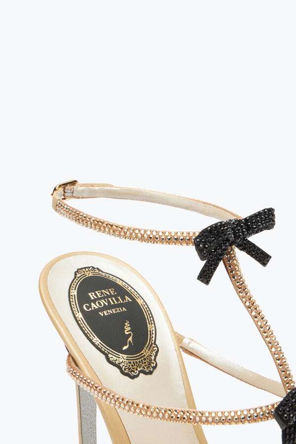 jeweled caterina neutral sandal med svart och guld kristaller 105 rene caovilla
