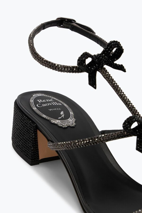 jeweled caterina kristall svart sandal 40 rene caovilla