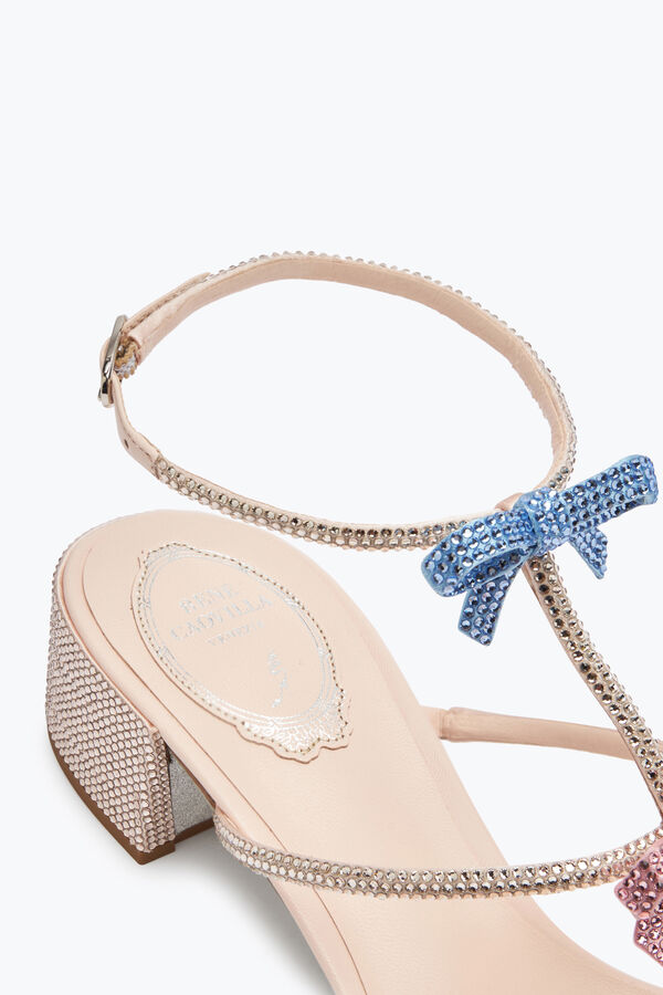 jeweled caterina persika sandal med multicolor kristaller 40 rene caovilla
