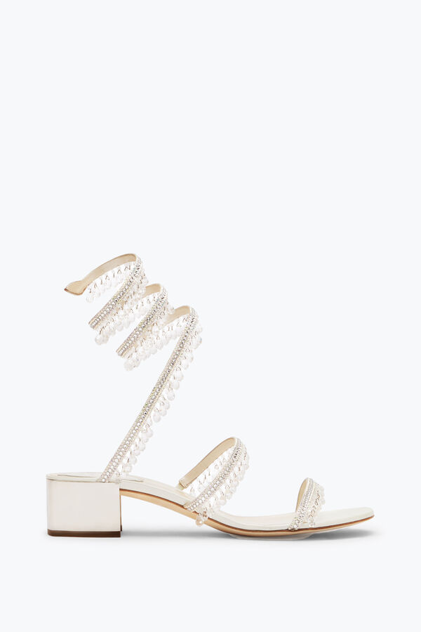 jeweled ljuskrona elfenben sandal 40 rene caovilla