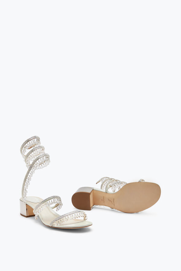 jeweled ljuskrona elfenben sandal 40 rene caovilla