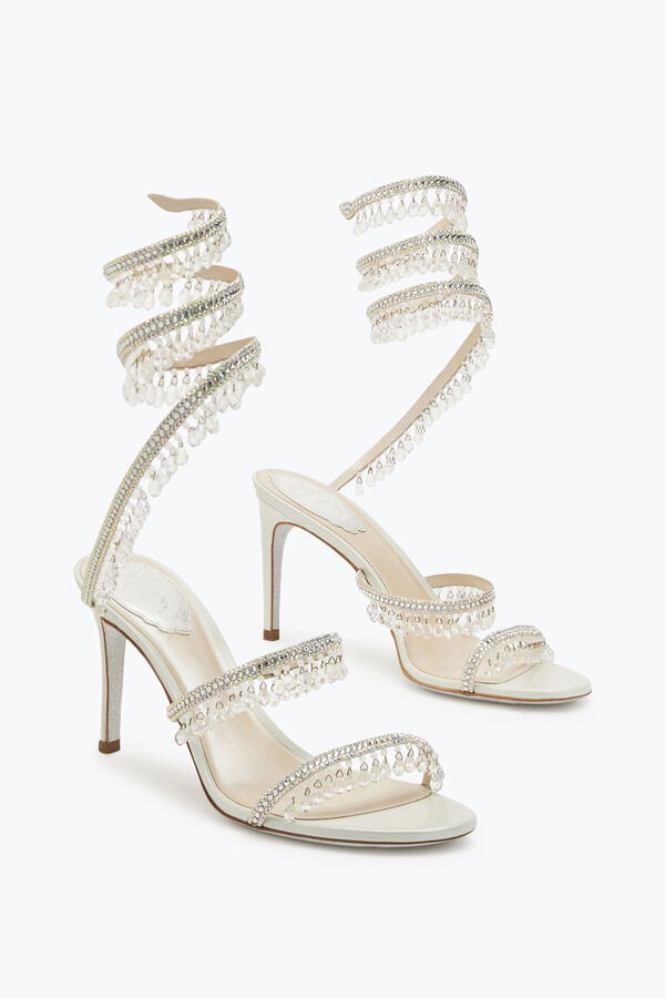 jeweled ljuskrona elfenben sandal 80 rene caovilla