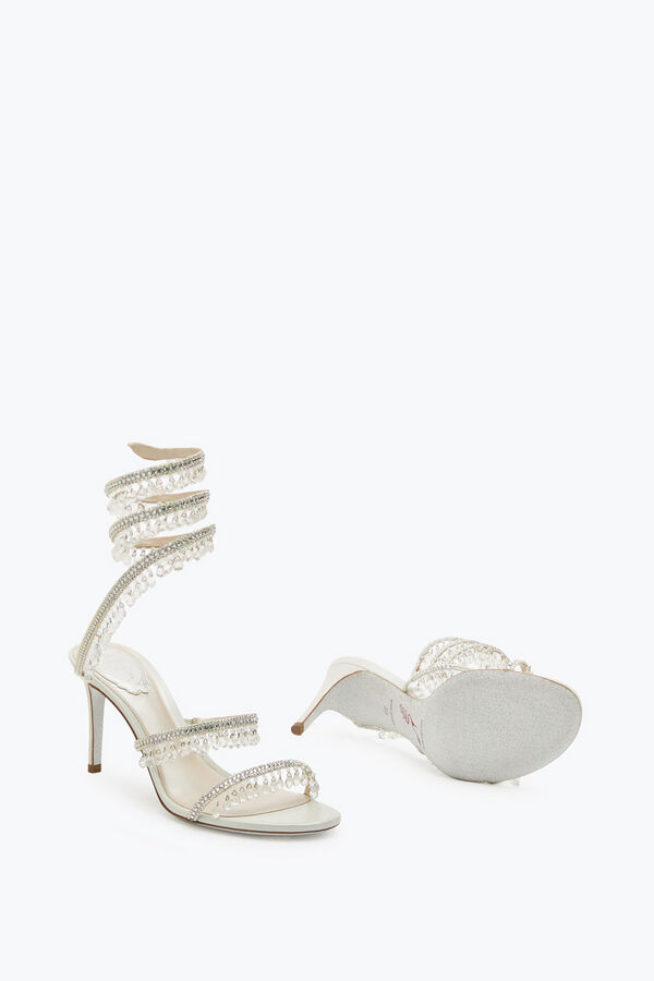 jeweled ljuskrona elfenben sandal 80 rene caovilla