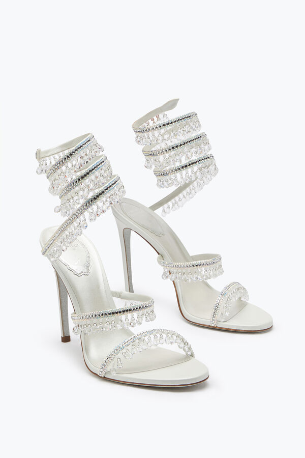 jeweled ljuskrona elfenben sandal 105 rene caovilla