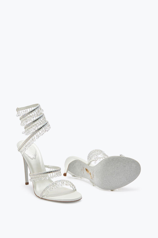 jeweled ljuskrona elfenben sandal 105 rene caovilla