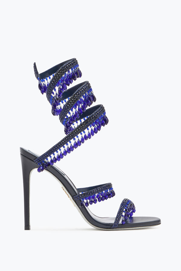 jeweled ljuskrona indigo sandal 105 rene caovilla