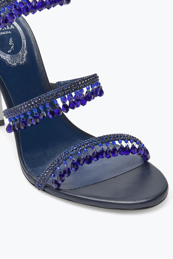 jeweled ljuskrona indigo sandal 105 rene caovilla