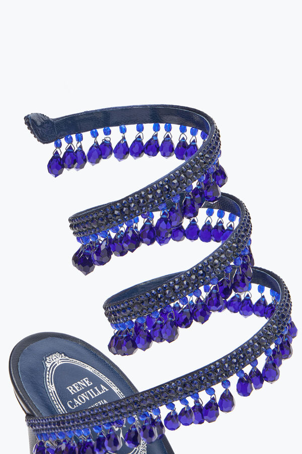 jeweled ljuskrona indigo sandal 105 rene caovilla