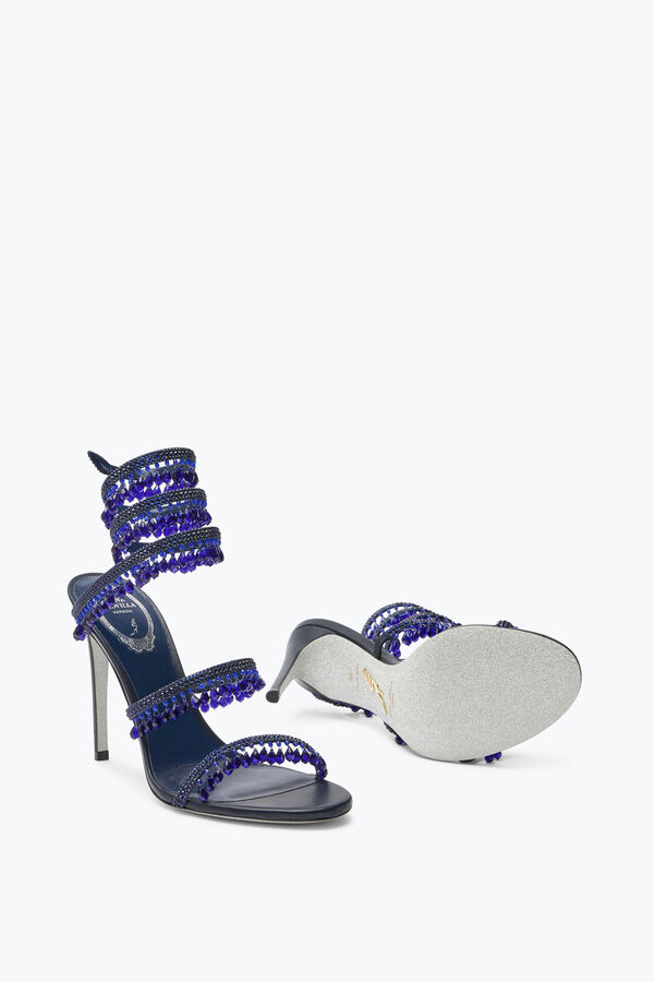 jeweled ljuskrona indigo sandal 105 rene caovilla