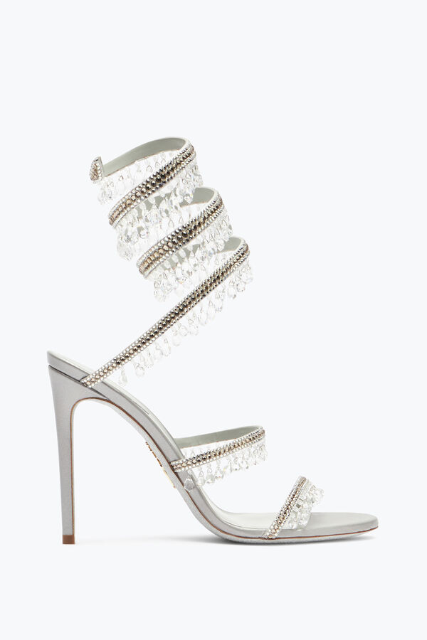 jeweled ljuskrona i silver sandal 105 rene caovilla
