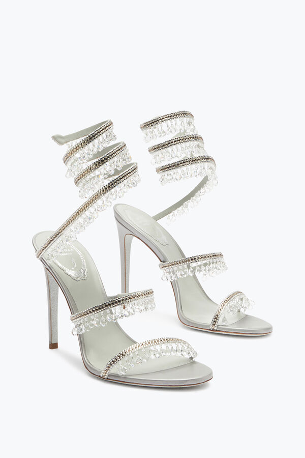 jeweled ljuskrona i silver sandal 105 rene caovilla