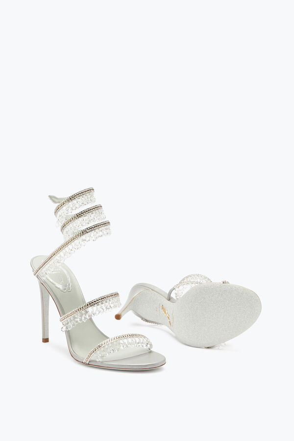 jeweled ljuskrona i silver sandal 105 rene caovilla