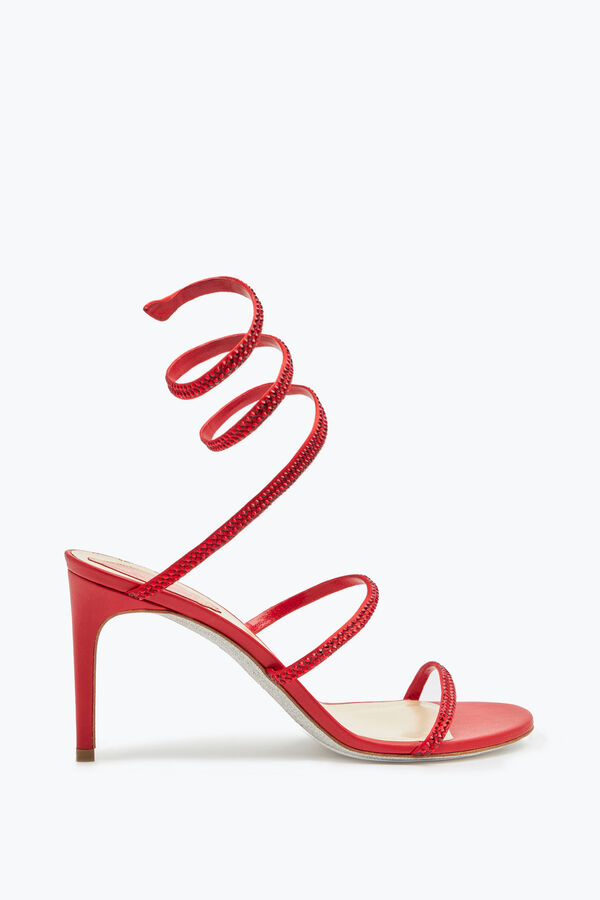 jeweled cleo röd sandal 80 rene caovilla