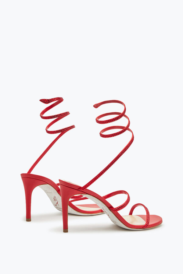 jeweled cleo röd sandal 80 rene caovilla