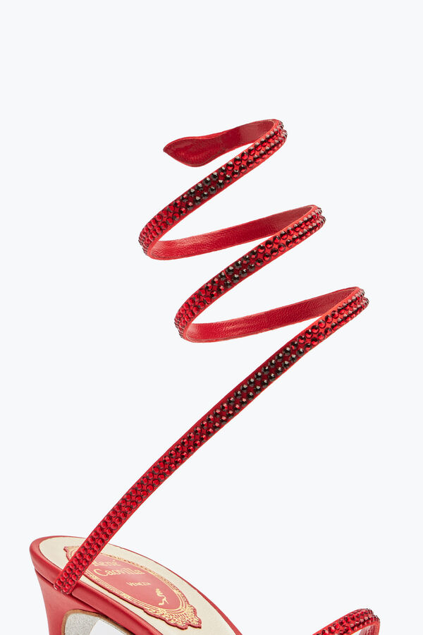 jeweled cleo röd sandal 80 rene caovilla