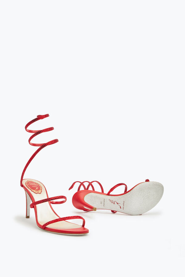 jeweled cleo röd sandal 80 rene caovilla