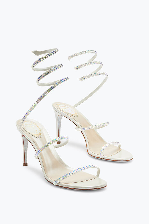jeweled satin jewel sandaler cleo rene caovilla