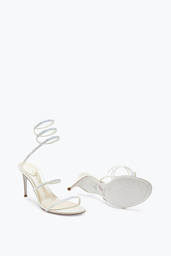 jeweled satin jewel sandaler cleo rene caovilla