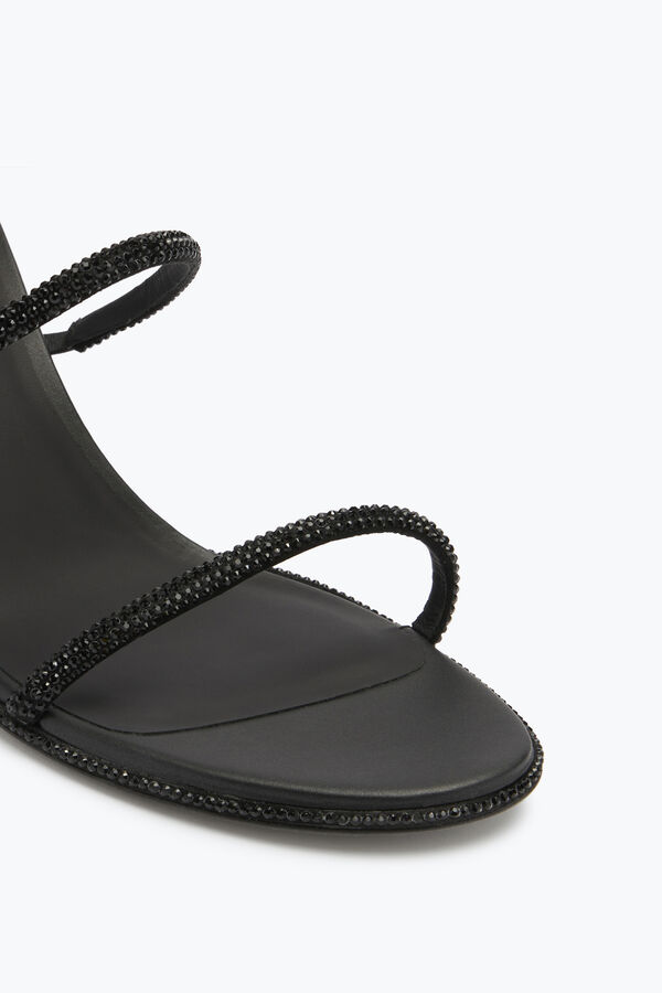 jeweled cleo svart sandal 80 rene caovilla