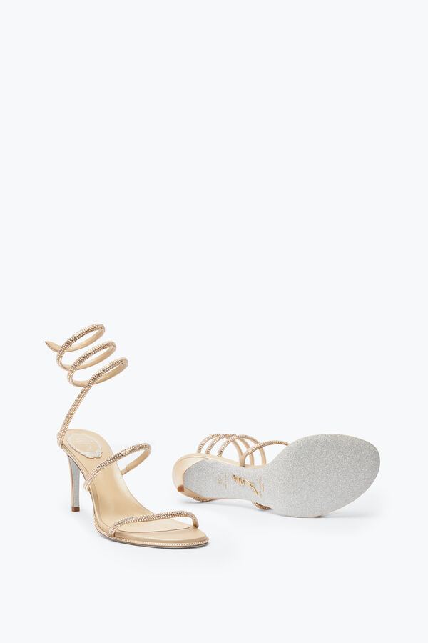 jeweled cleo neutral sandal 80 rene caovilla