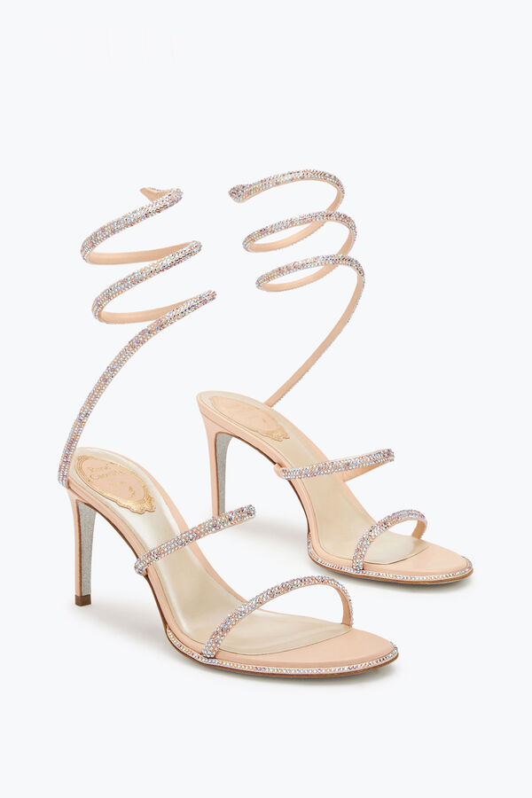 jeweled cleo rosa sandal 80 rene caovilla