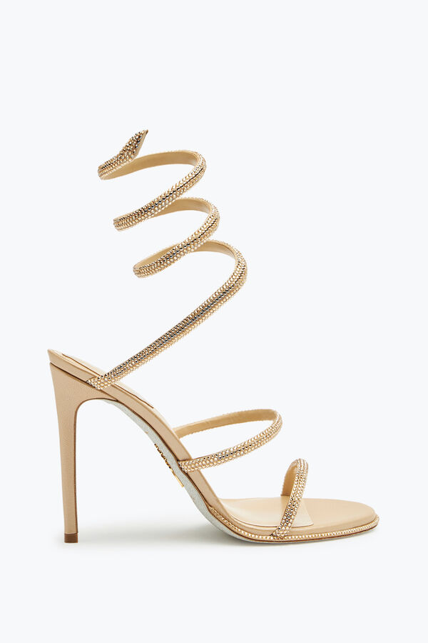 jeweled cleo guld sandal 105 rene caovilla