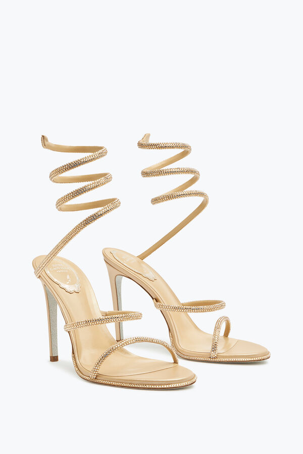jeweled cleo guld sandal 105 rene caovilla