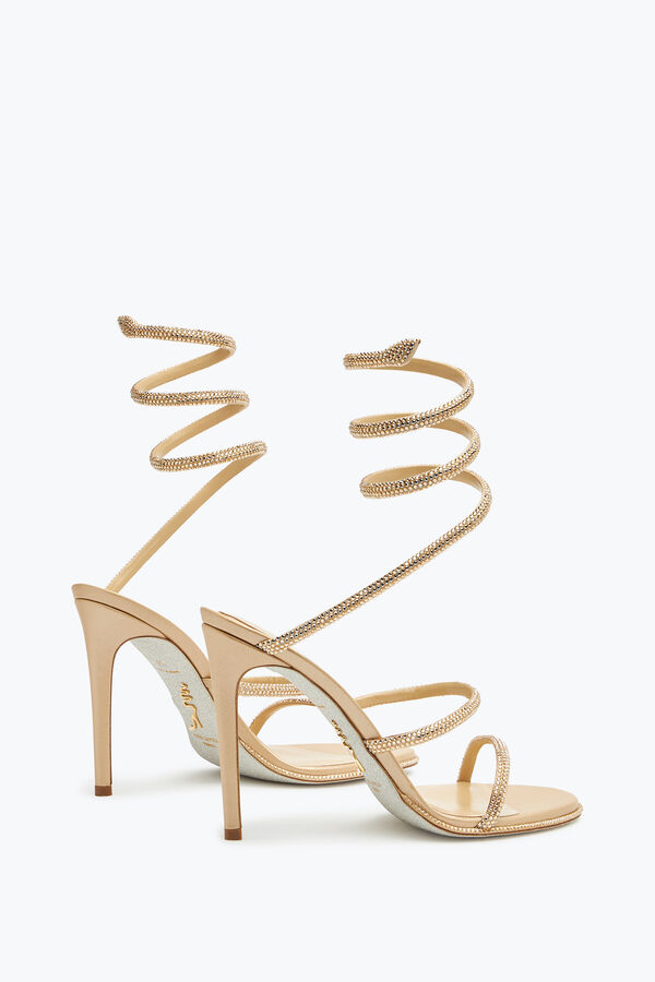 jeweled cleo guld sandal 105 rene caovilla