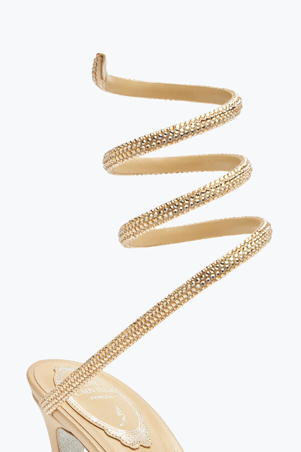 jeweled cleo guld sandal 105 rene caovilla