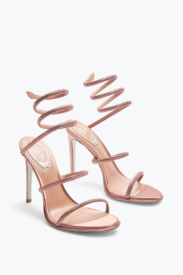 jeweled cleo rose gold sandal 105 rene caovilla