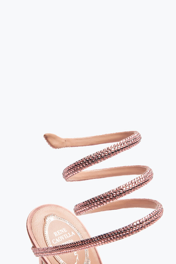 jeweled cleo rose gold sandal 105 rene caovilla