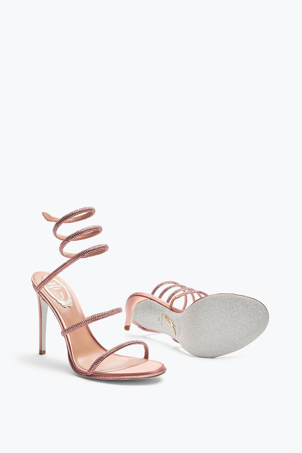 jeweled cleo rose gold sandal 105 rene caovilla