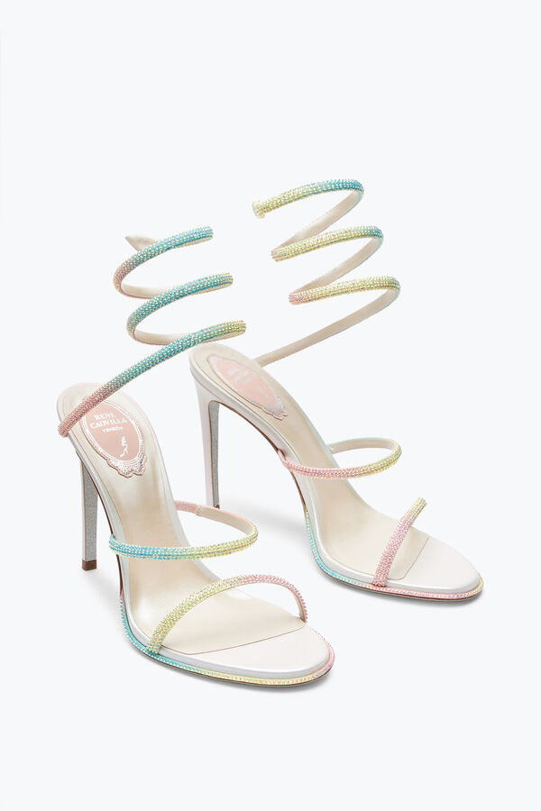 jeweled cleo burano sandal med kristaller 105 rene caovilla