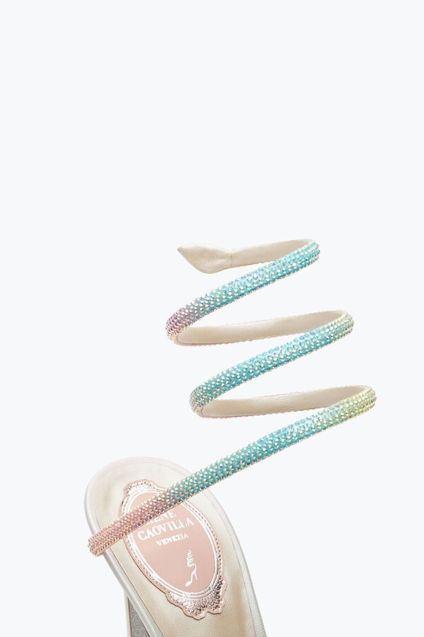 jeweled cleo burano sandal med kristaller 105 rene caovilla