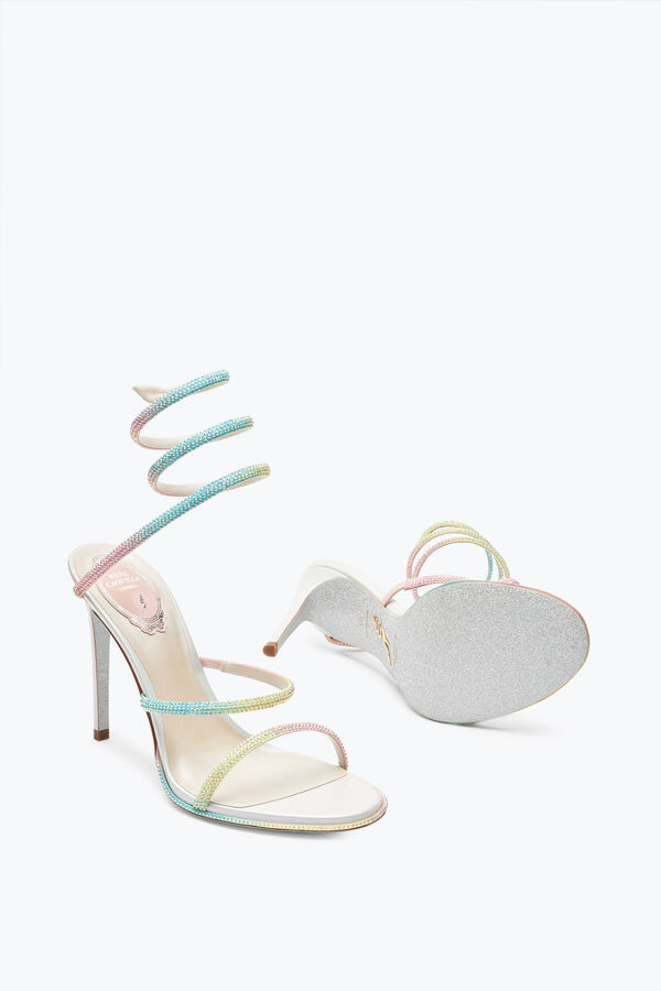 jeweled cleo burano sandal med kristaller 105 rene caovilla