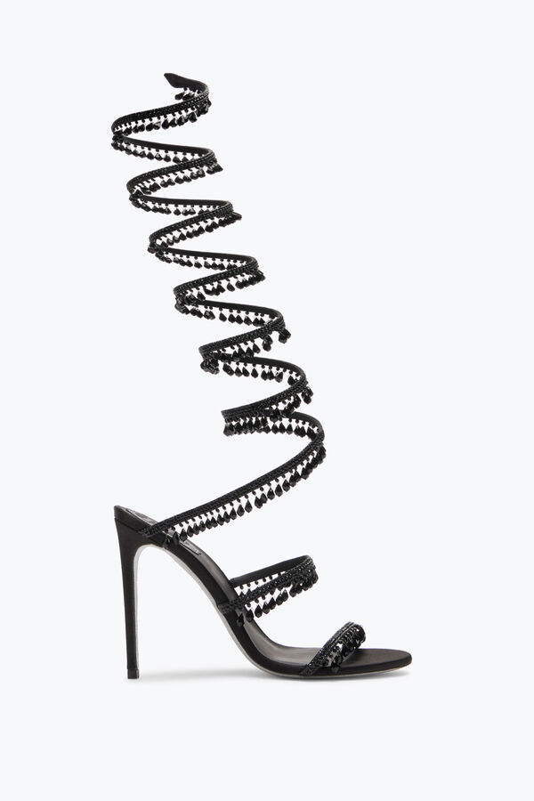 jeweled super ljuskrona svart sandal 105 rene caovilla