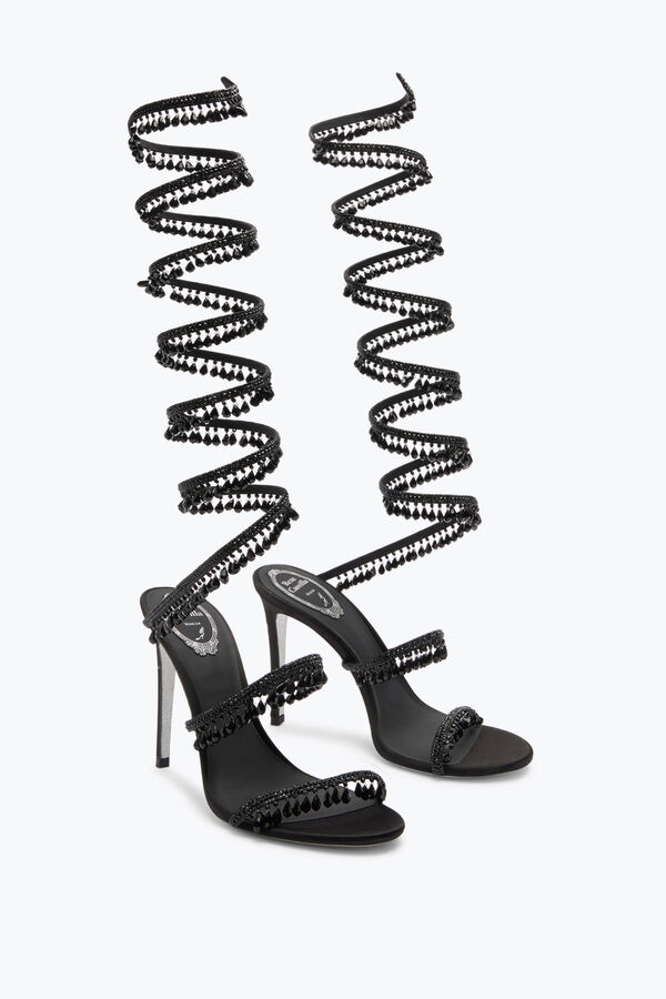 jeweled super ljuskrona svart sandal 105 rene caovilla