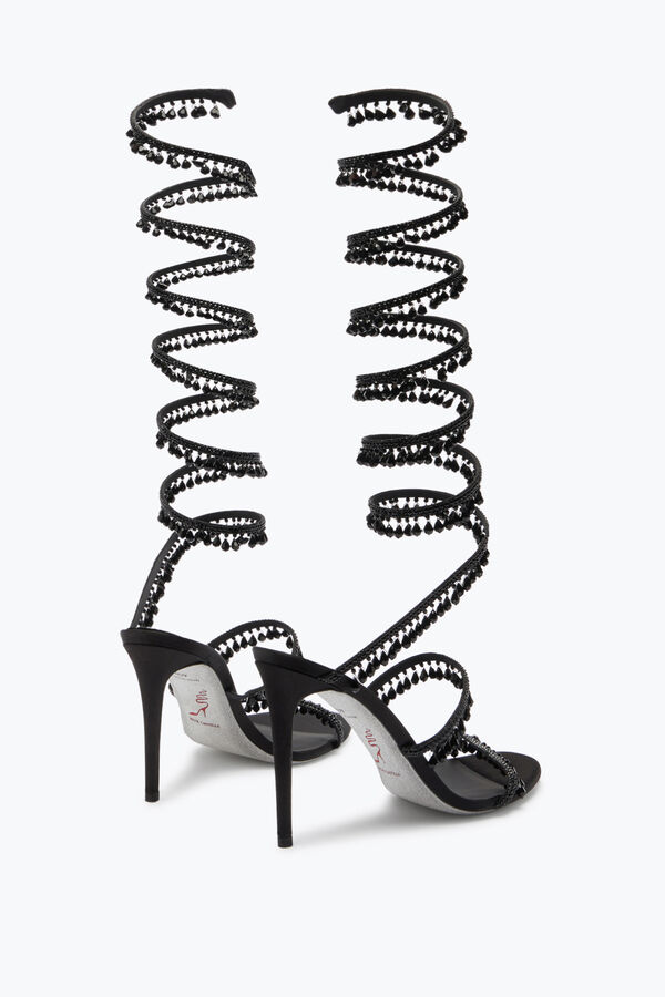 jeweled super ljuskrona svart sandal 105 rene caovilla