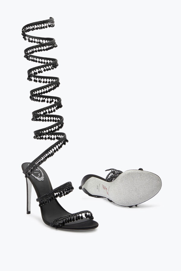 jeweled super ljuskrona svart sandal 105 rene caovilla