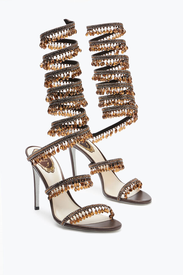 jeweled super ljuskrona i brons sandal 105 rene caovilla