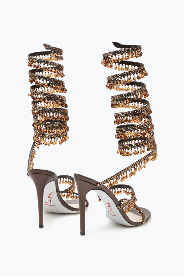 jeweled super ljuskrona i brons sandal 105 rene caovilla