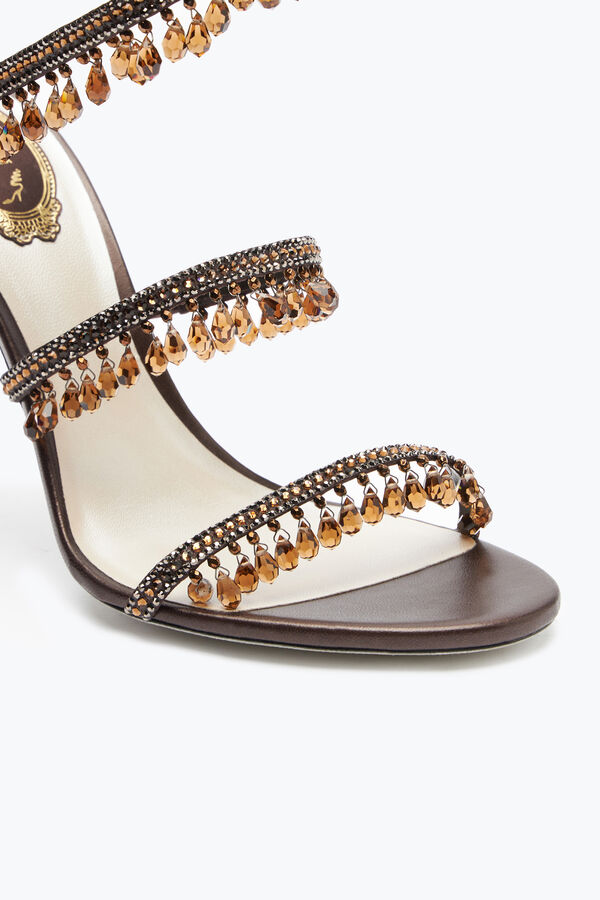 jeweled super ljuskrona i brons sandal 105 rene caovilla