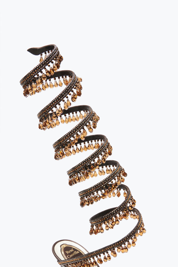 jeweled super ljuskrona i brons sandal 105 rene caovilla