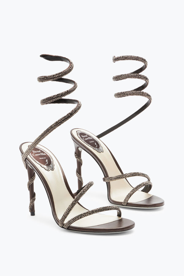 jeweled margot crystal brun sandal 105 rene caovilla