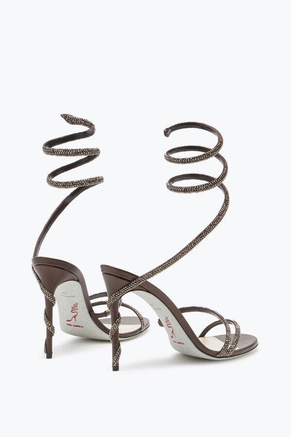 jeweled margot crystal brun sandal 105 rene caovilla