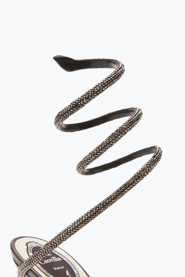 jeweled margot crystal brun sandal 105 rene caovilla