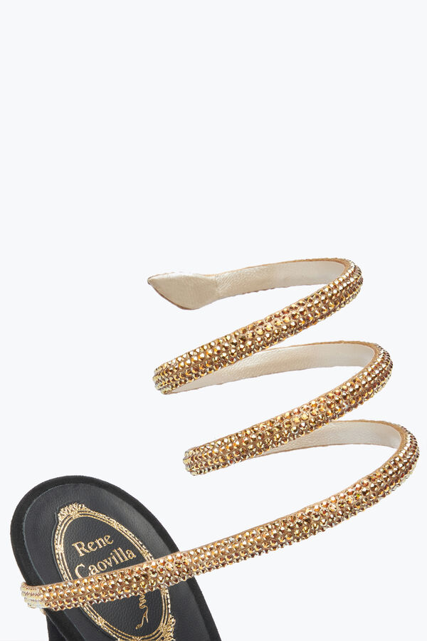 jeweled margot crystal black-gold-plattformen sandalen 130 rene caovilla