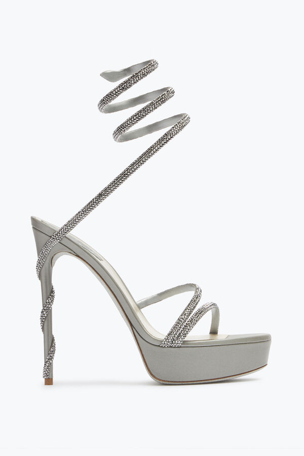 jeweled margot kristaller grÅ plattformen sandalen 130 rene caovilla